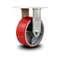 Service Caster 8 Inch Extra Heavy Duty Red Poly on Cast Iron Wheel Rigid Top Plate Caster SCC-KP92R830-PUR-RS - alternate 1